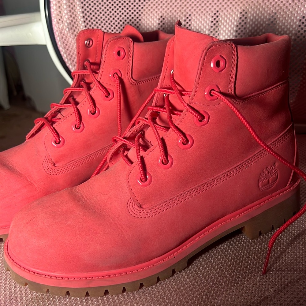 Timberland Red Shoes Size 6.5